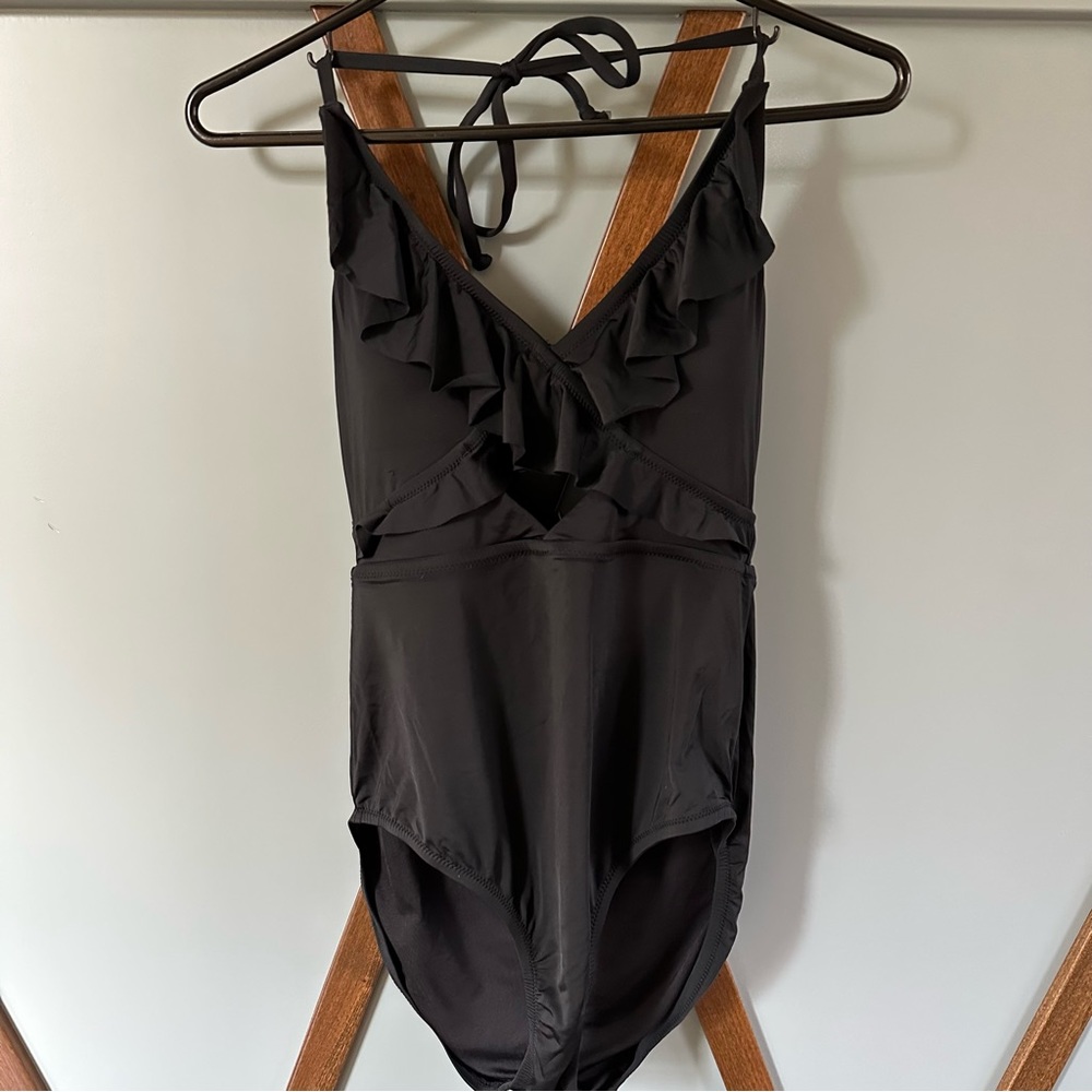 Garnet Hill Ruffle One Piece Swimsuit